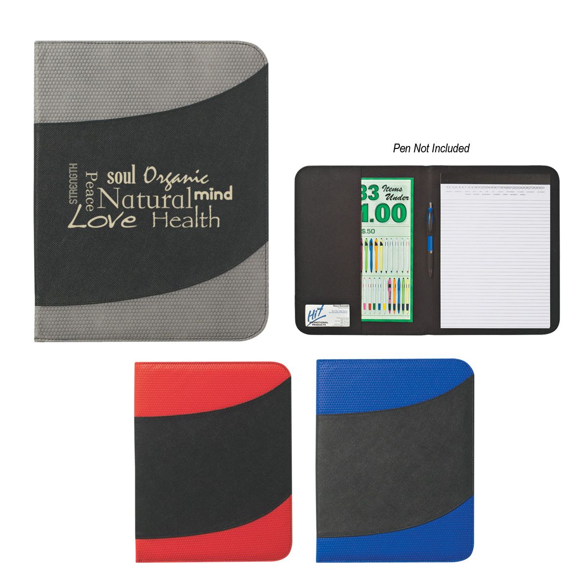 The Wave Non-Woven 10 x 13 Padfolio